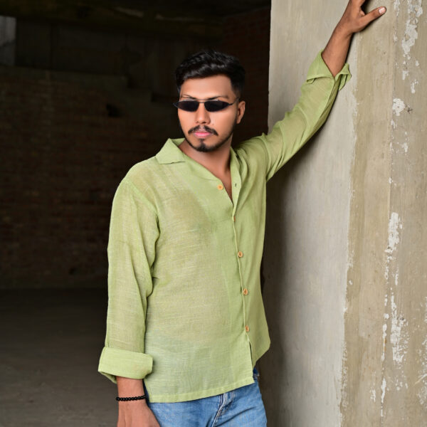 Self Lawn Cotton Full Sleeve Shirt - Image 3